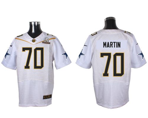 Nike Cowboys #70 Zack Martin White 2016 Pro Bowl Men's Stitched NFL Elite Jersey